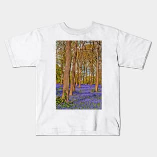 Bluebell Woods Greys Court Oxfordshire England Kids T-Shirt